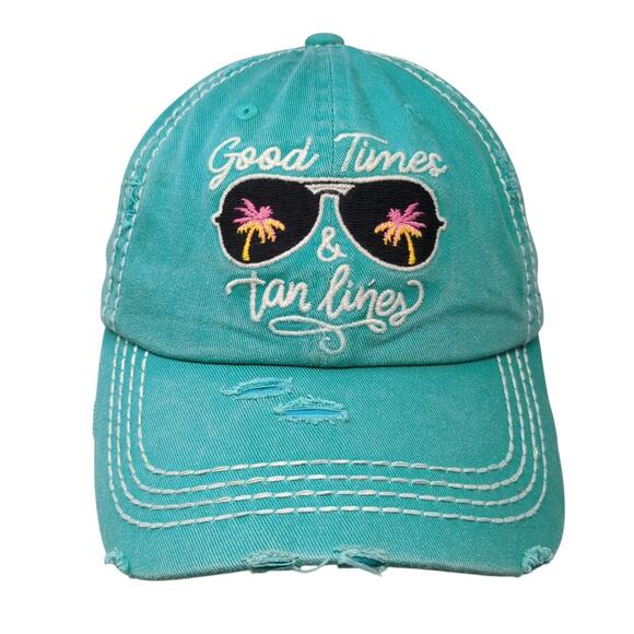 Good Times & Tan Lining Strapback Hat Blue One Size KB ETHOS Vintage - Picture 1 of 10